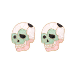 Alloy Drip Oil Skeleton Earrings