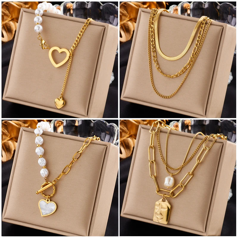 Assorted 18K Gold Plated Necklaces