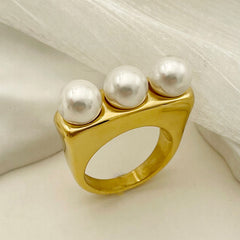 Pre Order:  Triple Pearl Ring