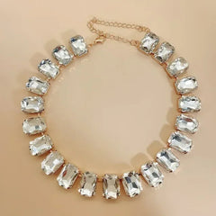 Luxury Adjustable Crystal Chain Choker Necklace