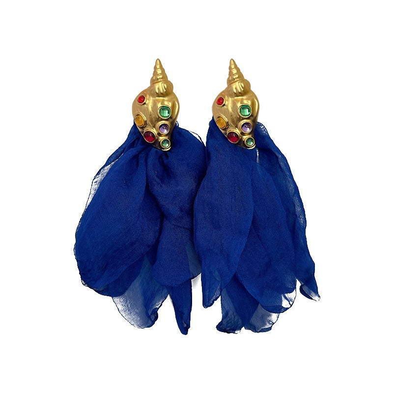 Bohemian Handmade Fabric Drop Earrings