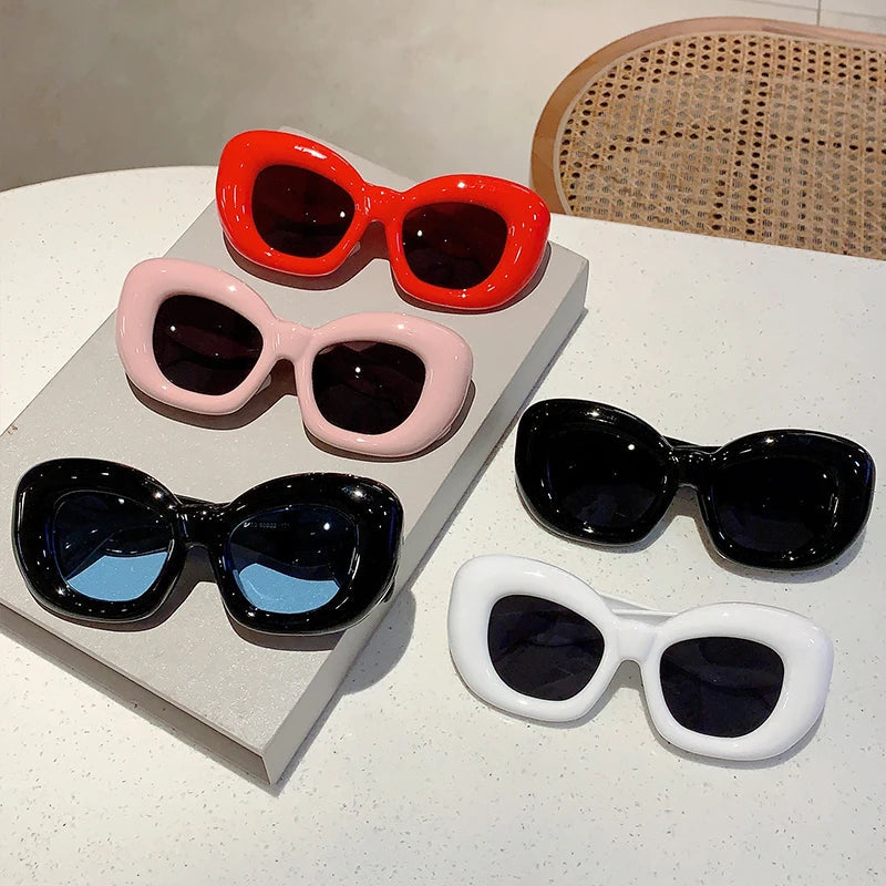 Retro Glam Fat Frames Sunglasses