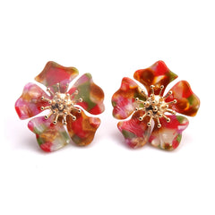 Flower Blooms Large Stud Earrings