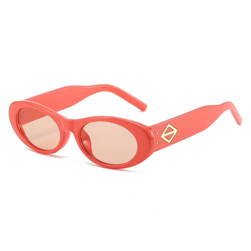 Retro Small Frame Oval UV400 Sunglasses