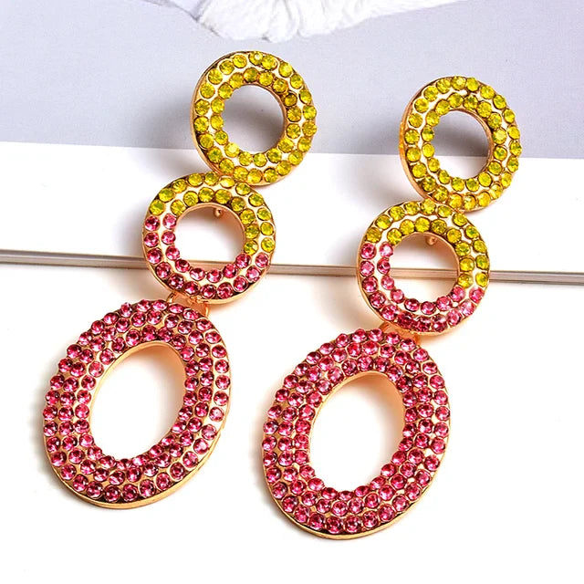 Triple Hoops Dangle Earrings