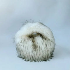 Fluffy Faux Fur Round Handbag