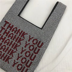 Thank You Rhinestones Tote Bag