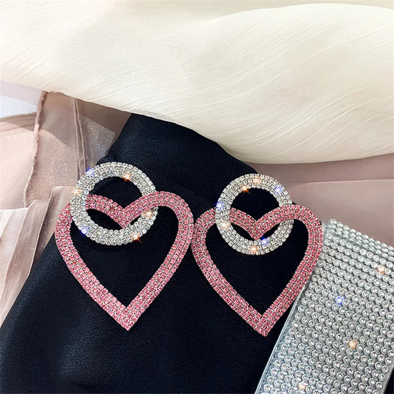 Circle-of-Love Rhinestone Earrings