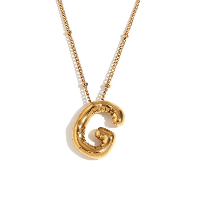 Alphabet Pendant Plated Necklace