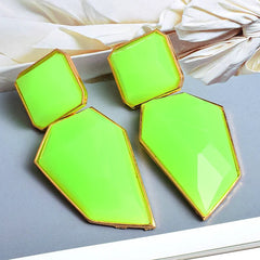 Geometric Shapes Resin Drop Earrings