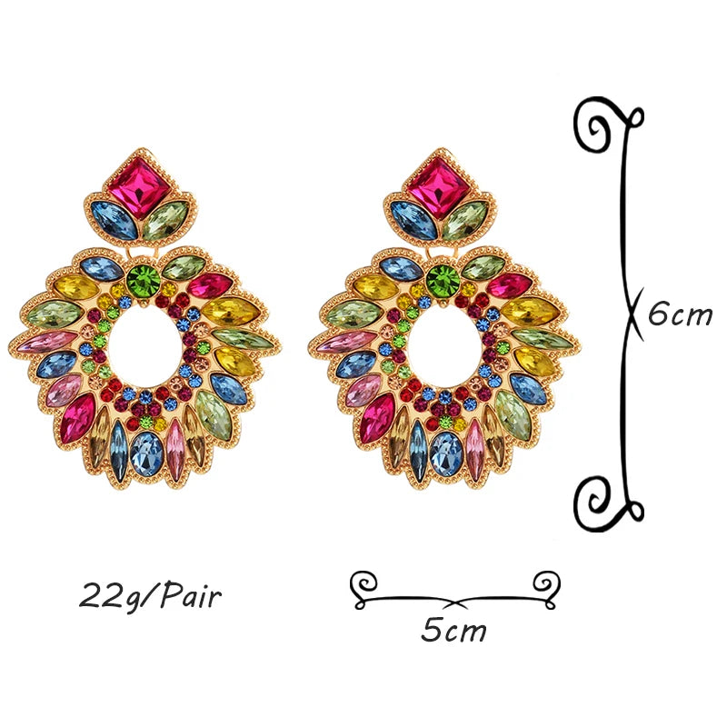 Rhinestone Wreath Drop Earrings