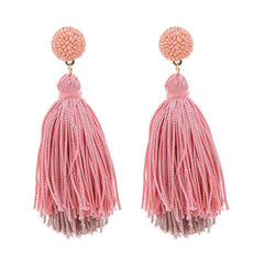 Bohemian Double Layered Tassel Earrings