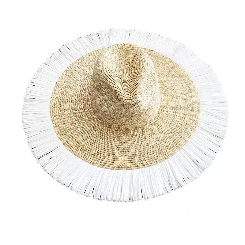 Summer Vintage Fringed Straw Hat