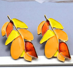 Leafy Branch Stud Earrings