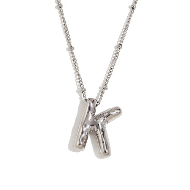 Alphabet Pendant Plated Necklace