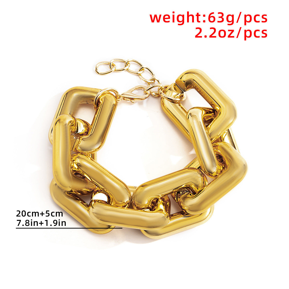 Thick Square Chain Bracelet