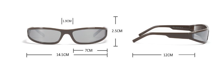 Rectangle Frame Narrow Sunglasses