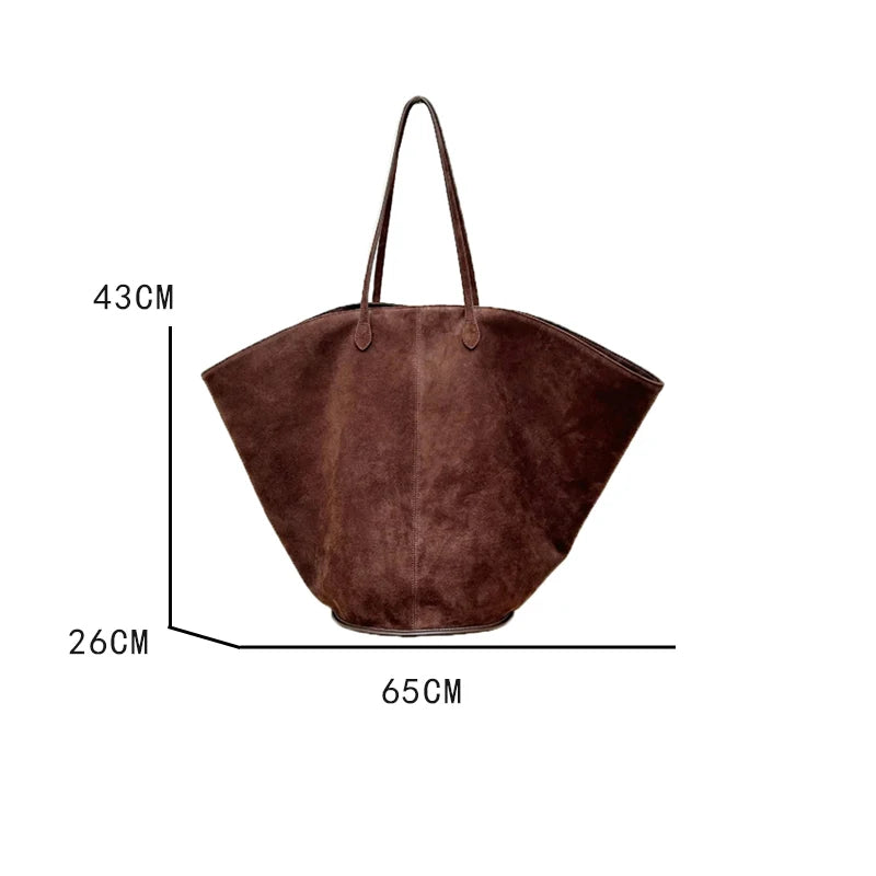 Faux Suede Large Capacity Bag