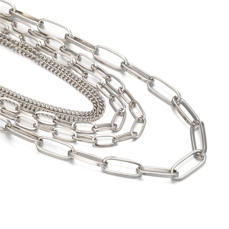 Five-Strand Chain Link Necklace