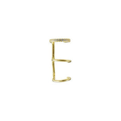 Irregular Three-Layer Diamond Inlay Ear Cuff