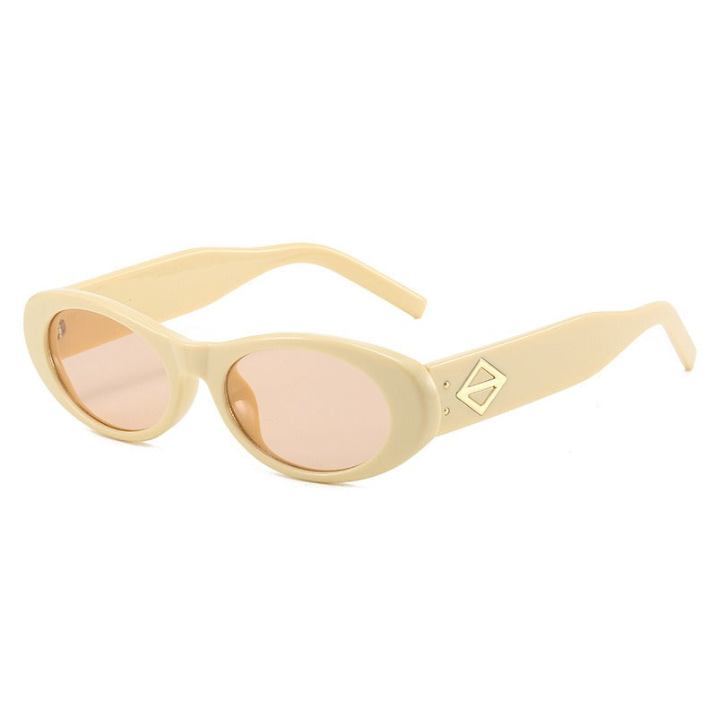 Retro Small Frame Oval UV400 Sunglasses