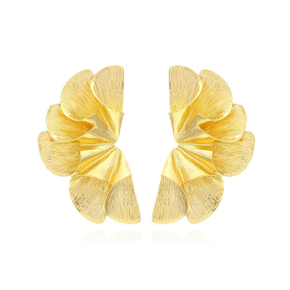 Pre Order:  Fan-Shaped Leaf Earrings