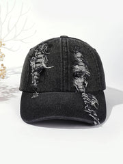 Frayed Denim Baseball Cap