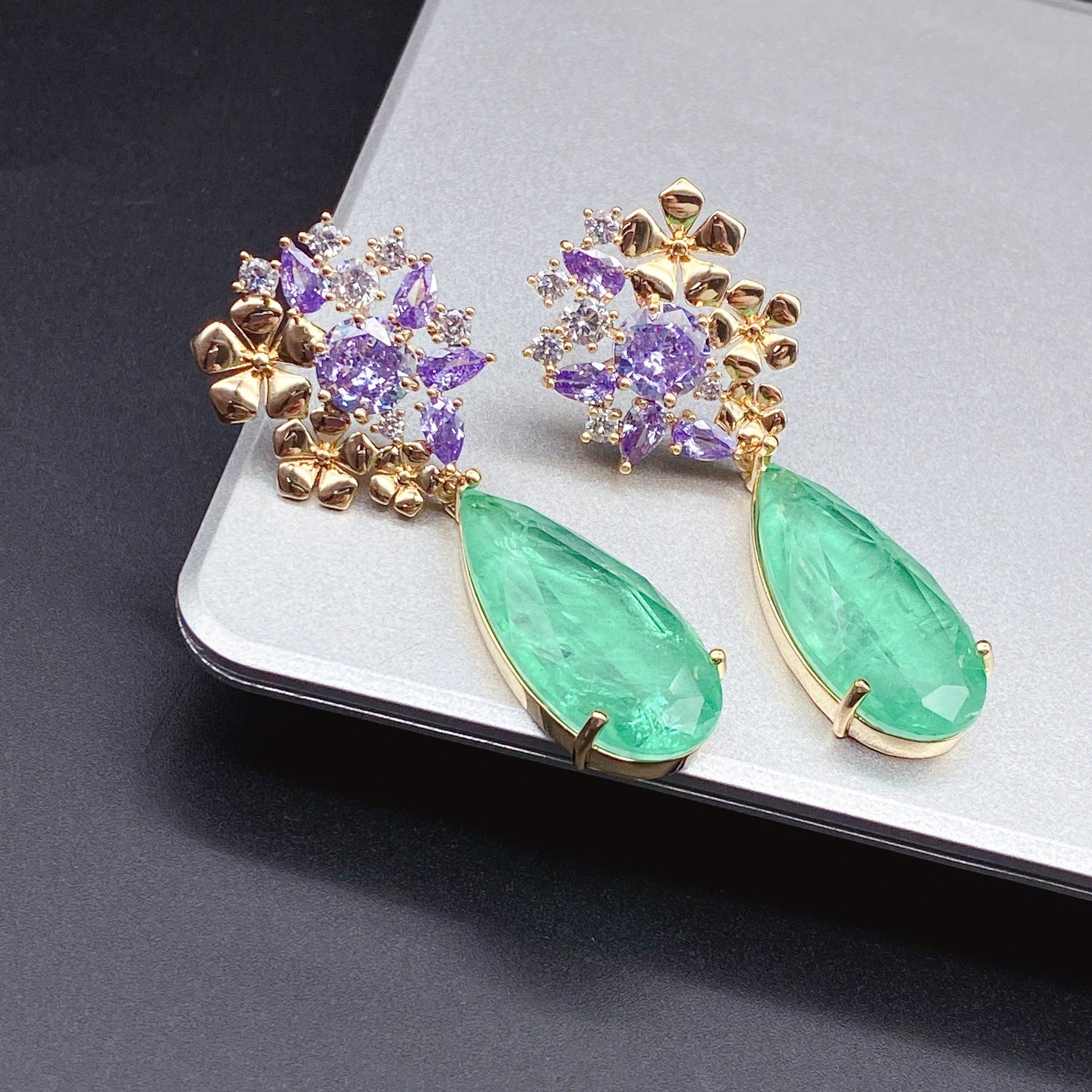 Ethnic Rhinestones Drop Zircon Earrings