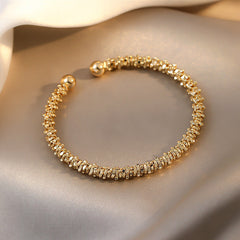 Gold Plated Adjustable Cuff Bracelet