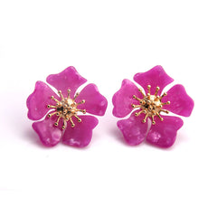 Flower Blooms Large Stud Earrings