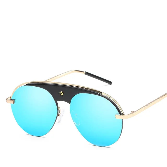 Retro Single Bridge Star Sunglasses