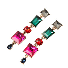 Pre Order:  Geometric Irregular Crystal Earrings