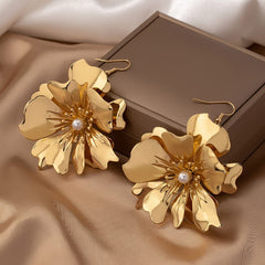 Pre Order:  Retro Flower Petal Hook Earrings