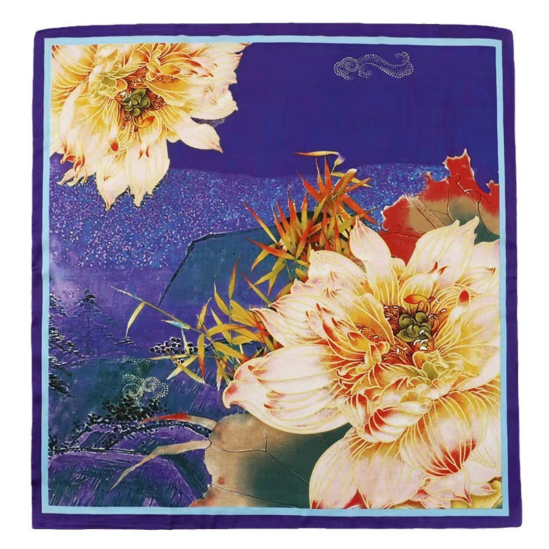 Lotus Flower Square Scarf