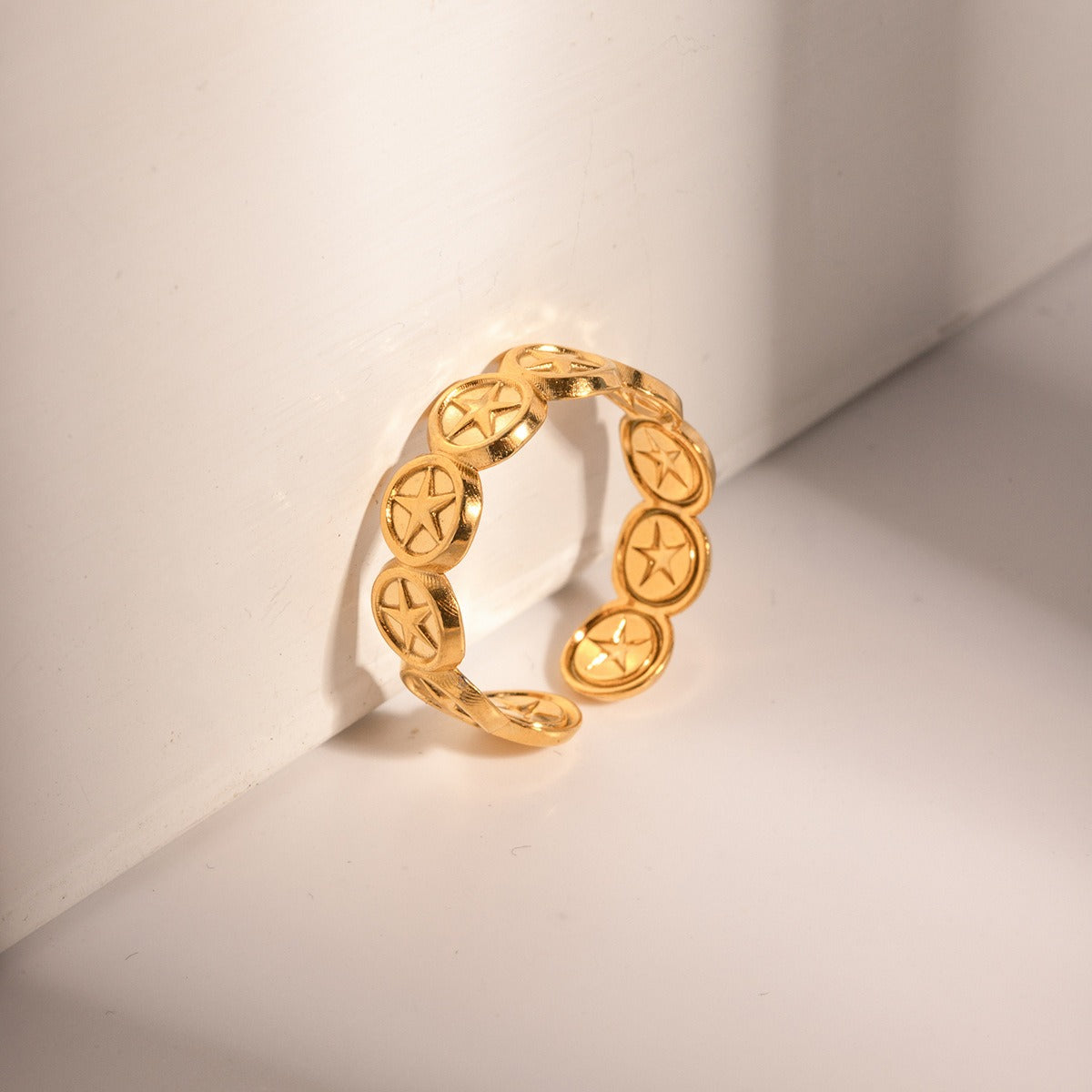 Assorted Gold Plated Open Ring