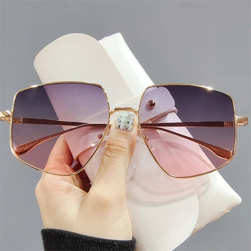 Polygon Irregular Thin Frame Sunglasses