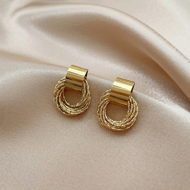 Elegant Hoop Needle Earrings