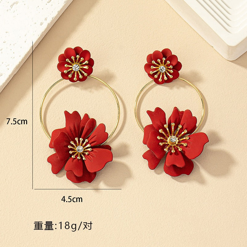 Pre Order:  Camellia Flower Earrings