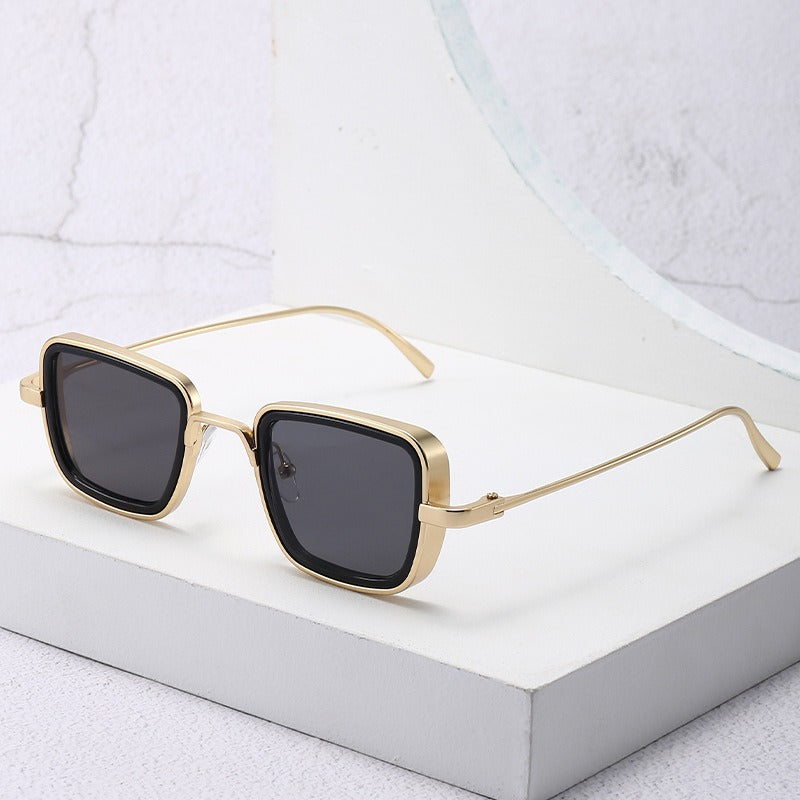 Square Metal Frame Colored Sunglasses