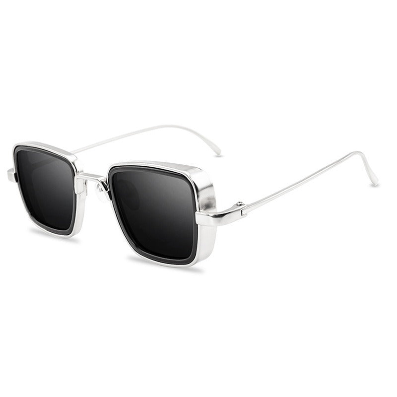 Square Metal Frame Colored Sunglasses