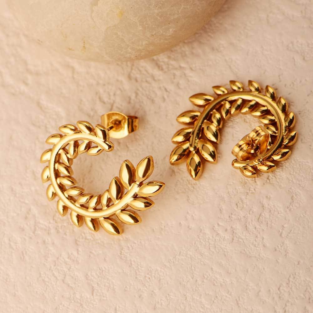 Pre Order:  Pinnate C-Shape Earrings