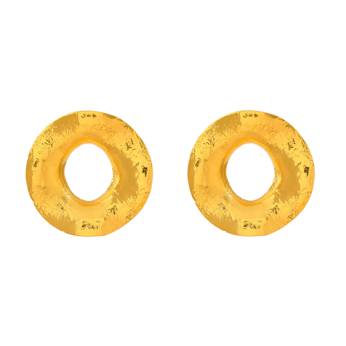 Flat Irregular Circle Earrings