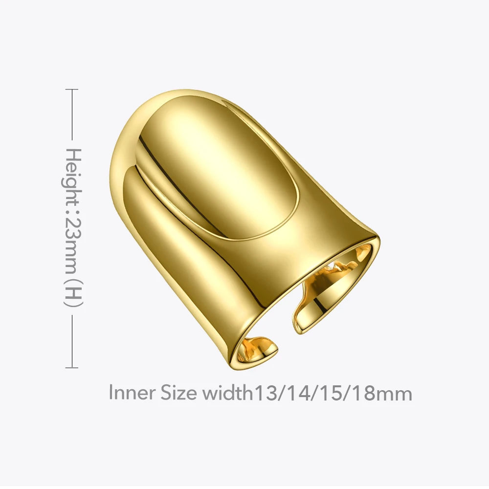 1-Piece Gold Fingertip Guard Ring