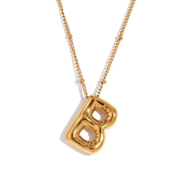 Alphabet Pendant Plated Necklace