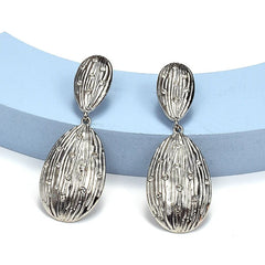 Oval Shells Rhinestones Drop Earrings