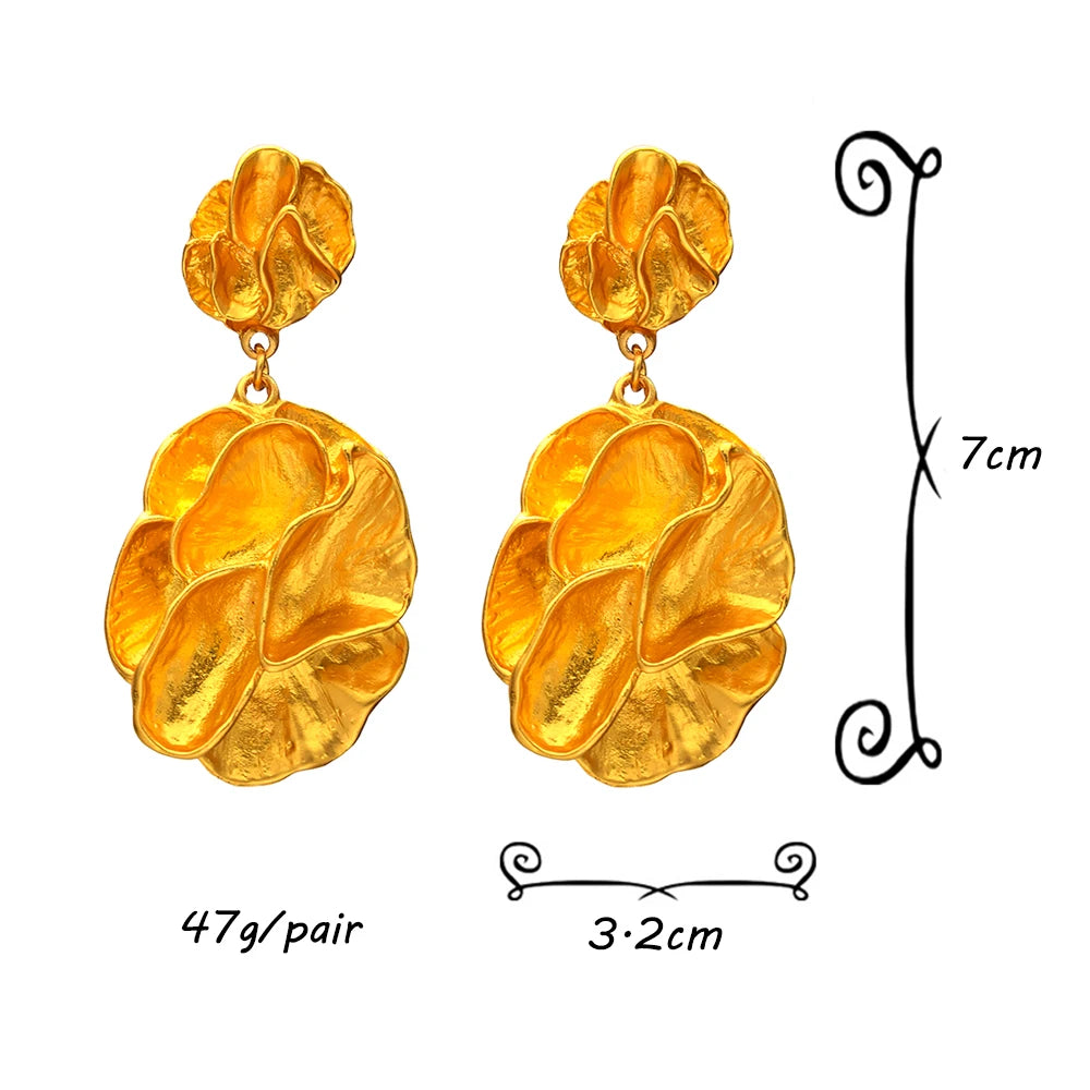 Petal Clusters Dangling Earrings