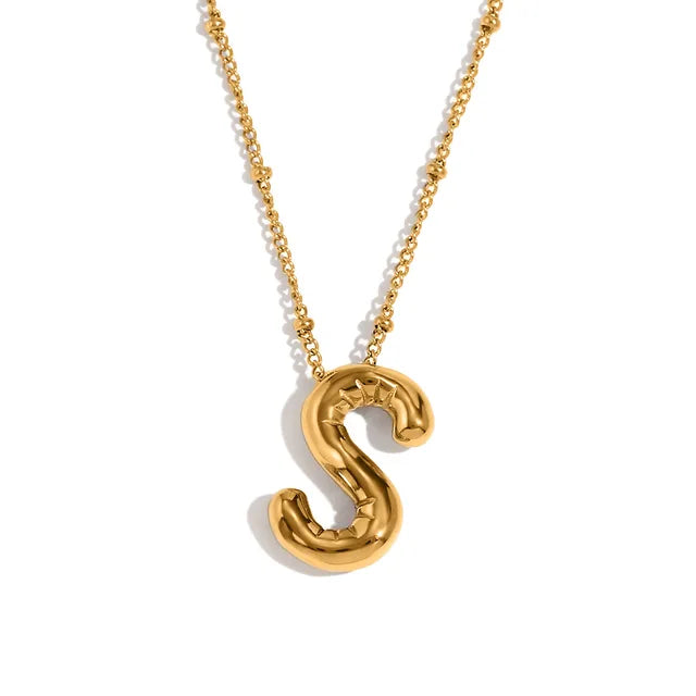 Alphabet Pendant Plated Necklace