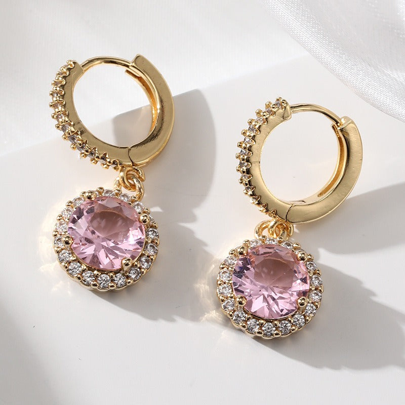 Luxury Sparkling Copper Earrings