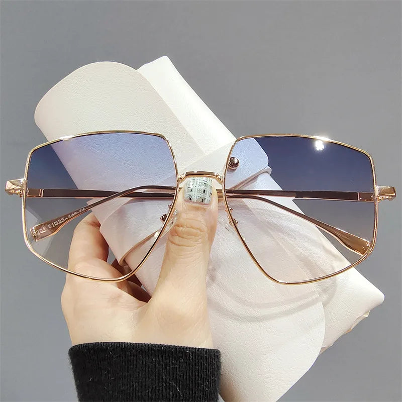 Polygon Irregular Thin Frame Sunglasses