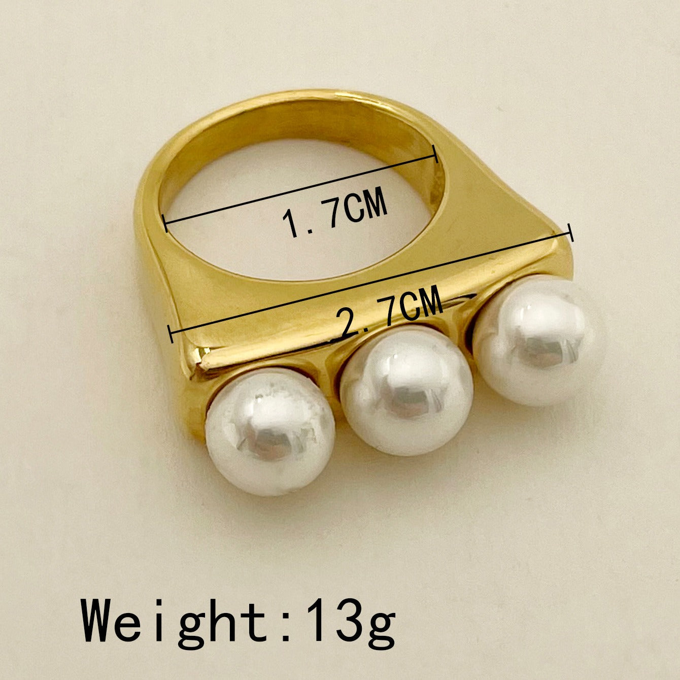 Pre Order:  Triple Pearl Ring